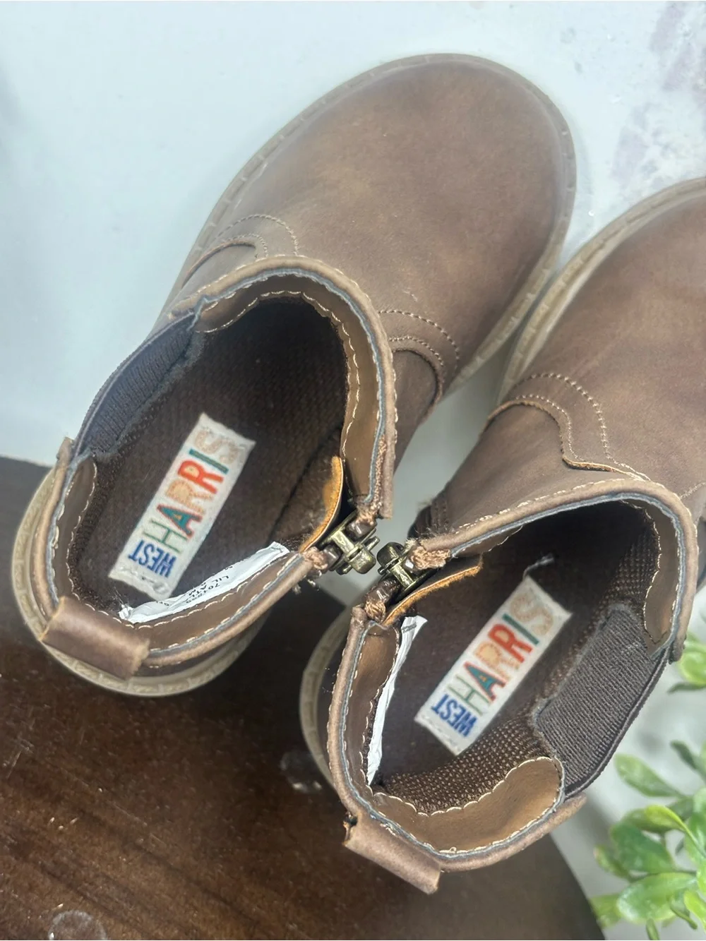 West Harris Toddler Brown Chelsea Zipper Boots